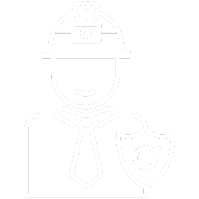 Line drawing of a health and safety officer